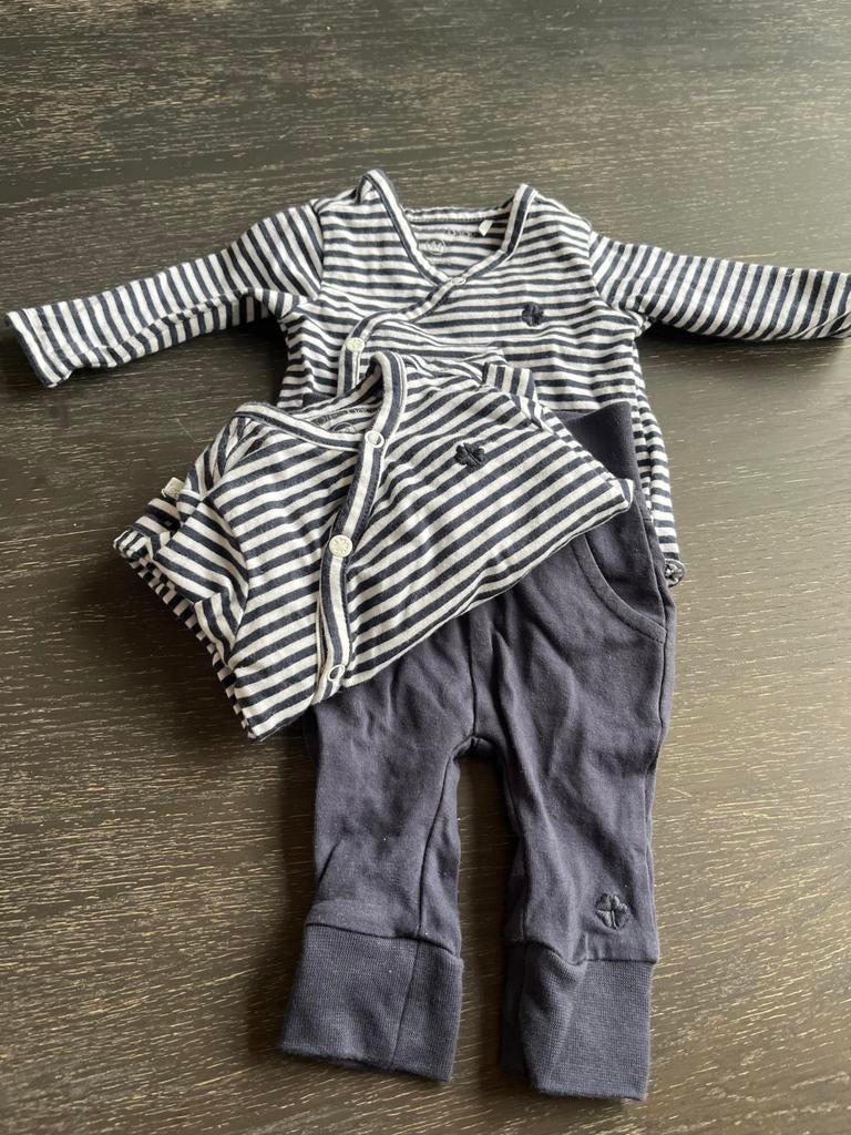 Babykleding set: Noppies en dirkje maat 44, Kinderen en Baby's, Babykleding | Prematuur, Ophalen of Verzenden, Zo goed als nieuw