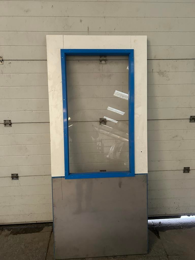 Kunstof deur.  Bedrijfsdeur, werkplaatsdeur  92x211,5, Kunststof, Deurkozijn, Zo goed als nieuw, Ophalen