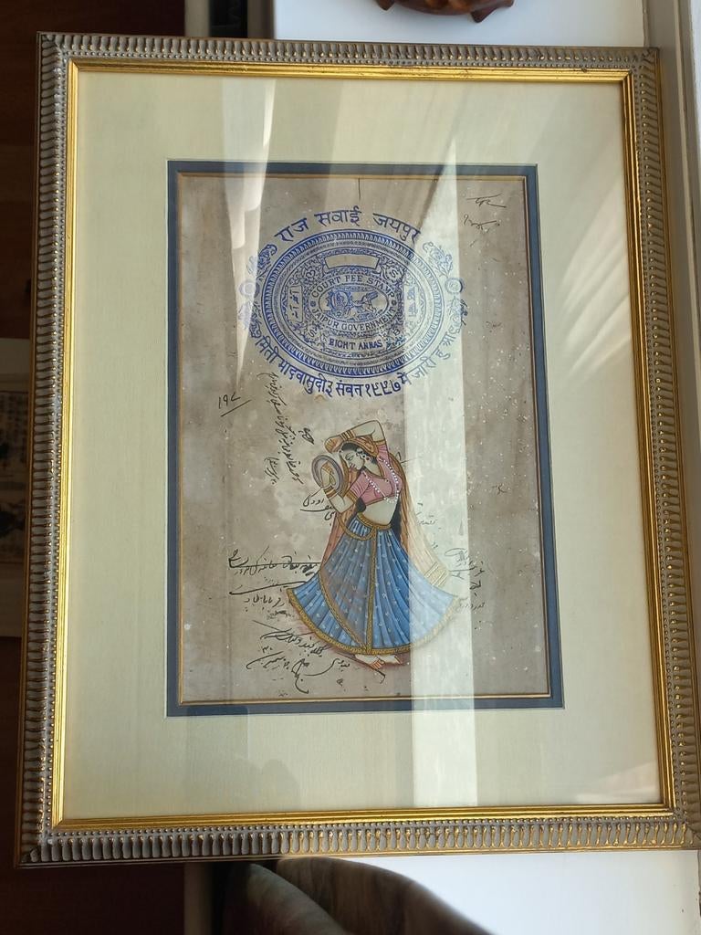 Antieke schildering India., Ophalen of Verzenden