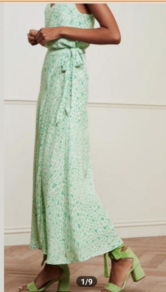 Fabienne Chapot Max skirt groen met hartjes print - zgan, Fabienne Chapot, Ophalen of Verzenden, Zo goed als nieuw, Groen