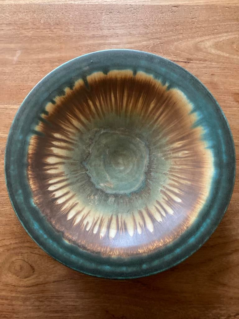 Plateel keramische schaal, gesigneerd, Antiek en Kunst, Ophalen of Verzenden