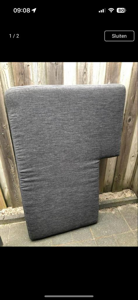 Comfortabel loungebank kussen - Zo goed als nieuw, Ophalen, Zo goed als nieuw, Grijs, Overige vormen