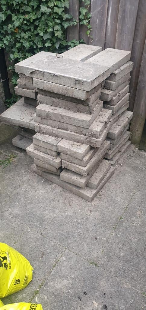 Terrastegels, Tuin en Terras, Tegels en Klinkers, Gebruikt, Terrastegels, Beton, Ophalen