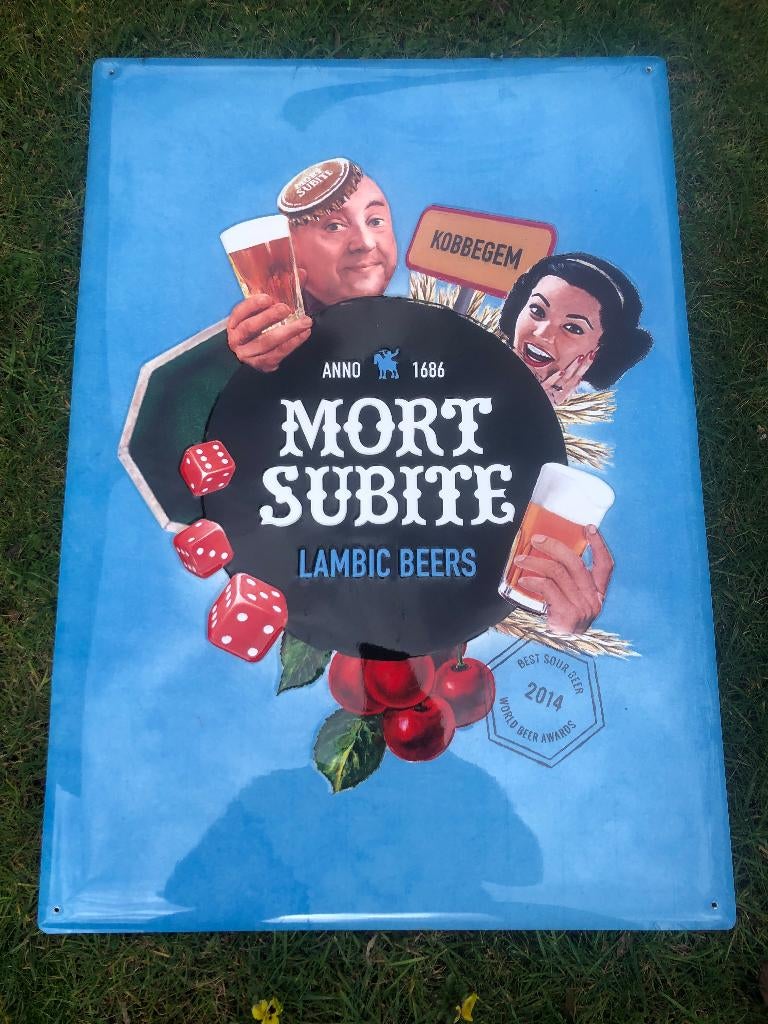 bierplaat, Verzamelen, Biermerken, Ophalen, Zo goed als nieuw, Reclamebord, Plaat of Schild, Overige merken