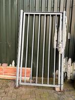 Gegalvaniseerde ijzeren deur in frame, Ophalen, Met poort, Gebruikt, Tuinhek