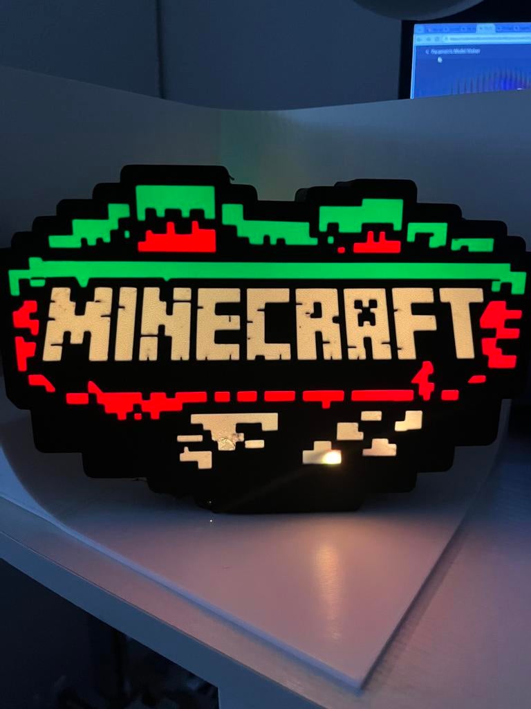 Minecraft lightbox, Minecraft lamp, Ophalen of Verzenden, Nieuw, Minder dan 50 cm