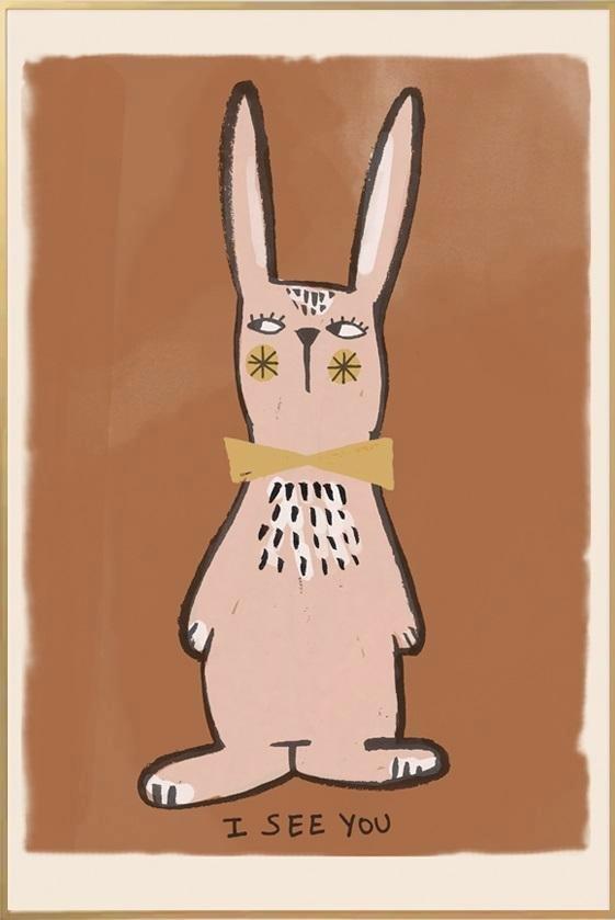 Kinderposter Poster Konijn See You 50x70 cm Studio Loco, Kinderen en Baby's, Kinderkamer | Inrichting en Decoratie, Nieuw, Wanddecoratie