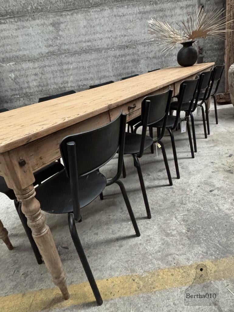 Authentieke antieke Franse boerentafel 300 cm lang, Ophalen of Verzenden
