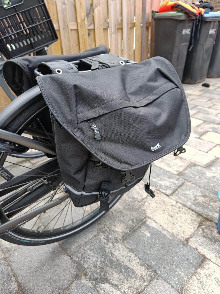 Beck fietstassen - Zwart, dubbel, waterafstotend, Ophalen of Verzenden, Gebruikt, Beck