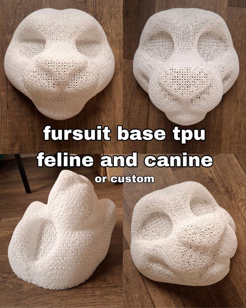 Fursuit head base dog/canine cat/feline tpu 3d printed, Ophalen of Verzenden, Sokken en Kniesokken