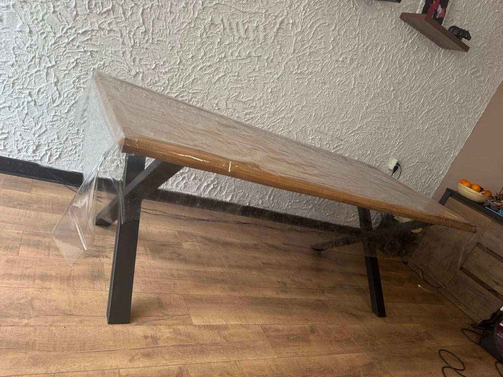 Boomstam tafel, Huis en Inrichting, Tafels | Bijzettafels, Ophalen, Zo goed als nieuw, 75 cm of meer, 60 cm of meer