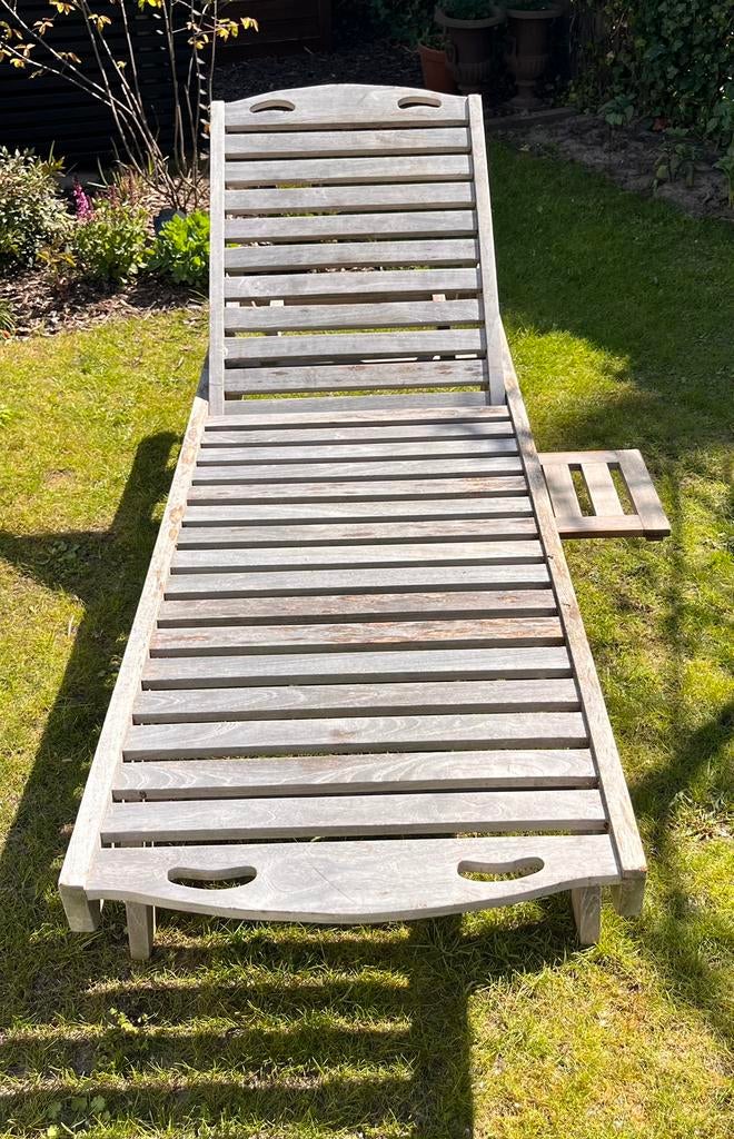 Teak houten ligbed, Ophalen, Gebruikt, Hout