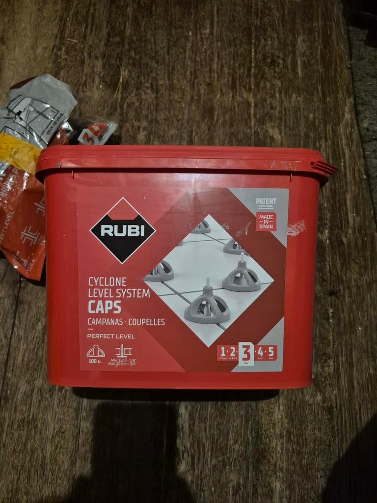 Rubi Cyclone Level System - Tegel Nivelleersysteem, Ophalen, Nieuw, Minder dan 20 cm, Minder dan 5 m²