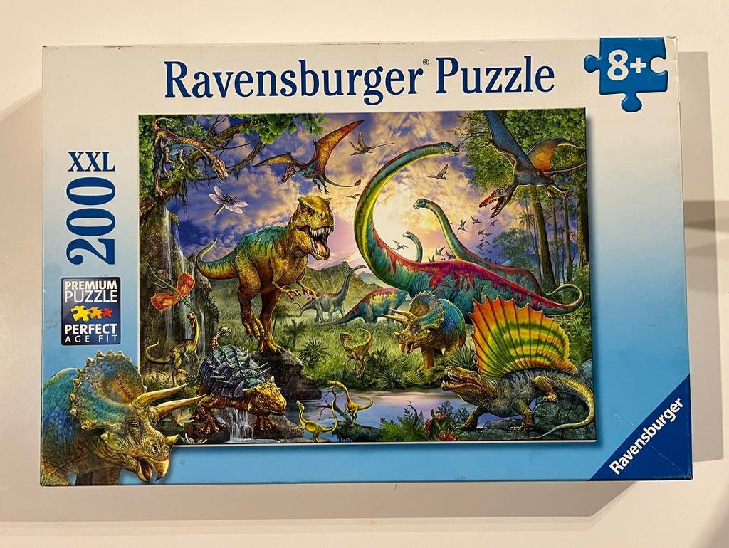 Ravensburger XXL Dinosaurus Puzzel 200 stukjes 8+, 1xgelegd, Ophalen of Verzenden, Gebruikt, 6 jaar of ouder