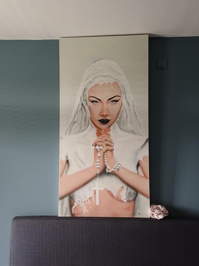 Origineel airbrush schilderij, Ophalen