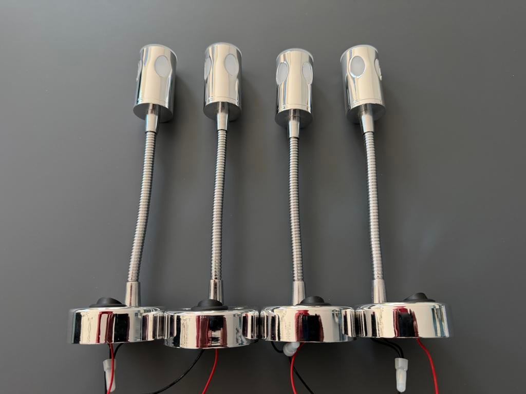 12V flexibele led-spots 4 stuks, Caravans en Kamperen, Ophalen of Verzenden, Zo goed als nieuw