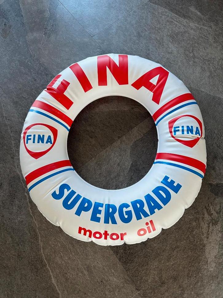 Fraai FINA zwembandje zwemband supergrade Motor Oil., Verzamelen, Merken en Reclamevoorwerpen, Gebruikt, Gebruiksvoorwerp, Ophalen of Verzenden