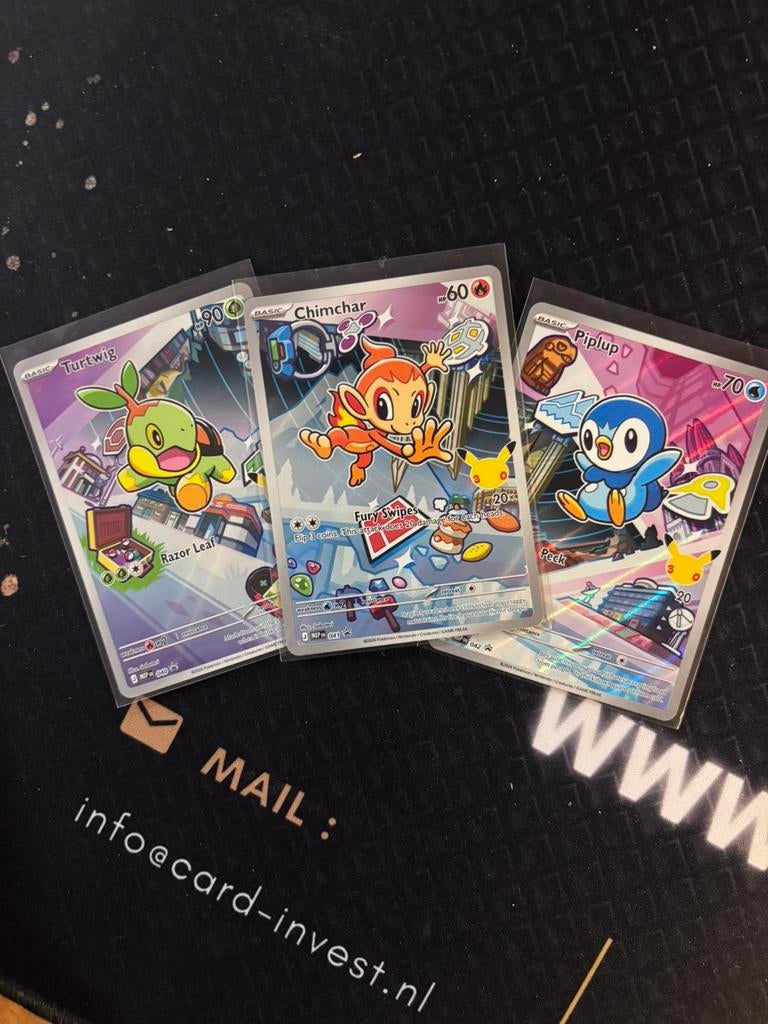 Pokemon first partner setje - Chimchar, Turtwig & piplup, Ophalen of Verzenden, Zo goed als nieuw