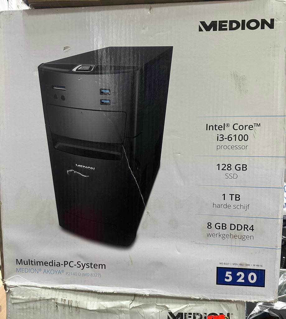 Medion computer pc dekstop systeemkasten nieuw i3 & i5, Ophalen, Nieuw