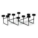 SENZA - Harmonica Theelichthouder - Kandelaar, Zwart, Nieuw, Ophalen of Verzenden, Metaal