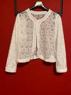 Wit kanten jasje met parels - Dames, Maat 38/40 (M), Wit, Ophalen of Verzenden, Zo goed als nieuw