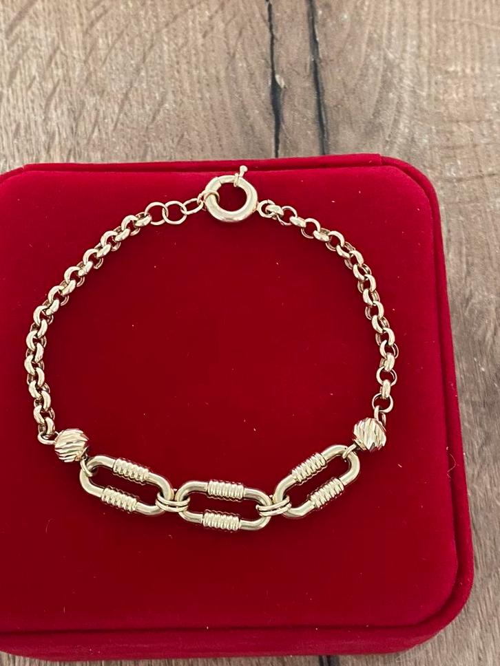 Mooie 14 karaat gouden armband 585 goud, Sieraden, Tassen en Uiterlijk, Armbanden, Nieuw, Goud, Goud, Ophalen of Verzenden