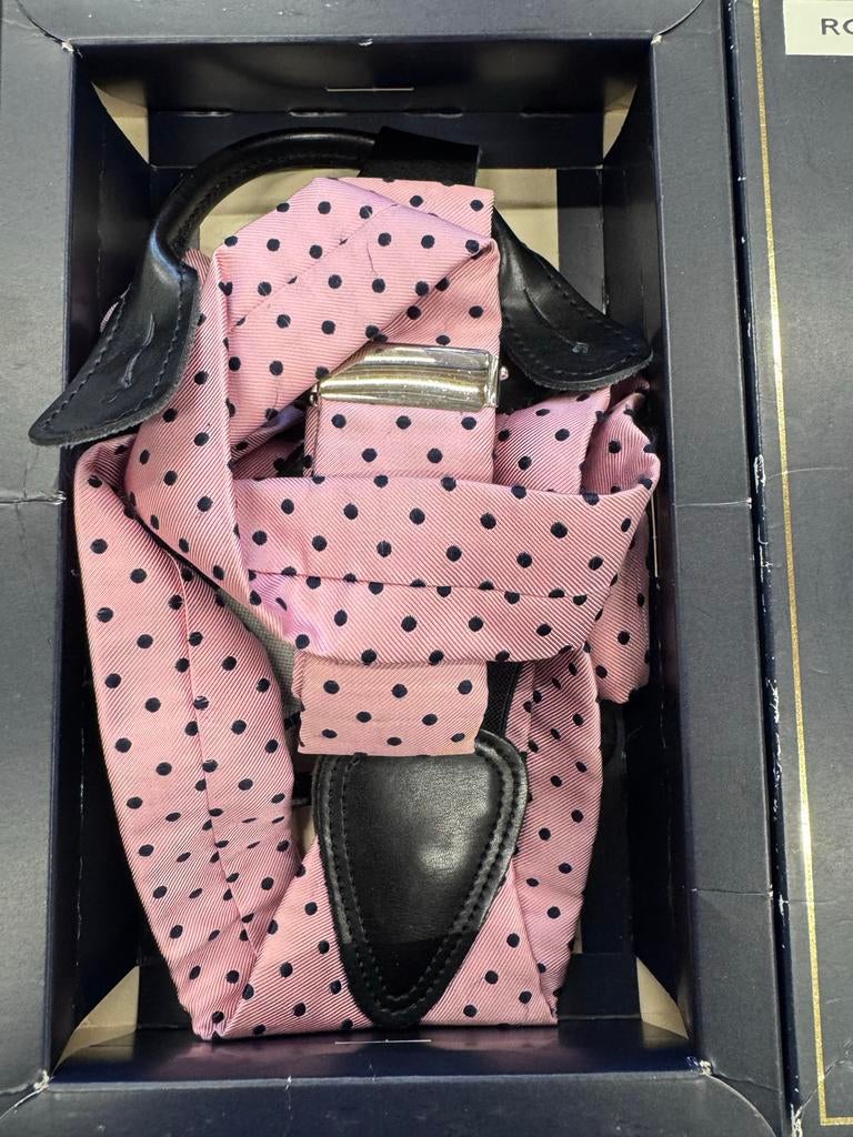 Profuomo bretels roze met zwarte stippen, Kleding | Heren, Ophalen of Verzenden, Nieuw