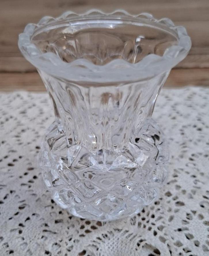Kristallen lepelvaasje, Christal de Flandre, Antiek en Kunst, Curiosa en Brocante, Ophalen of Verzenden