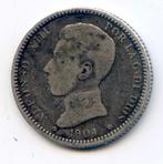 Spanje 1 Peseta 1904, Verzenden, Overige landen, Zilver