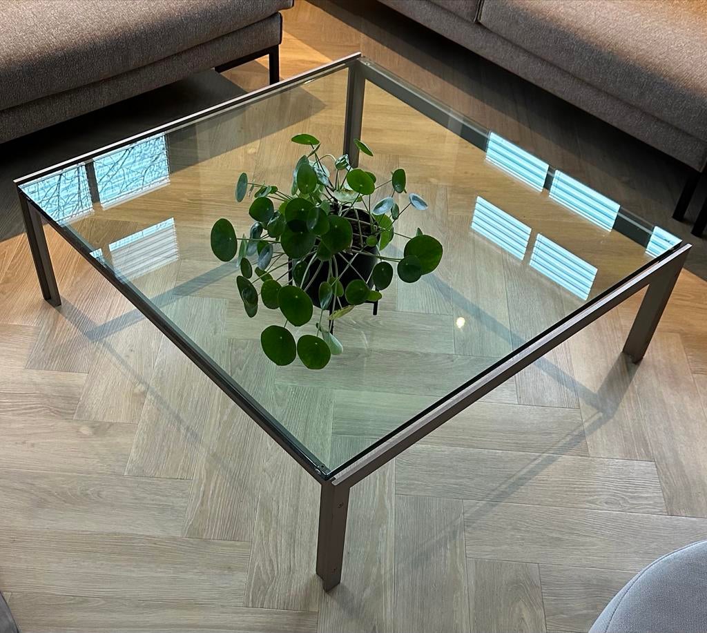 Metaform salontafel 115x110x37cm, Huis en Inrichting, Tafels | Salontafels, Ophalen, Gebruikt, 100 tot 150 cm, Vierkant
