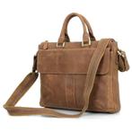 Nieuwe leren laptoptas cognac business tas 15 inch echt leer, Ophalen of Verzenden, 15 inch, Nieuw, Aktetas