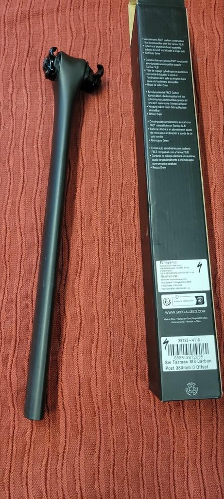 Specialized SL8 Carbon Zadelpen 380mm 0 offset, Specialized, Verzenden, Overige typen, Nieuw