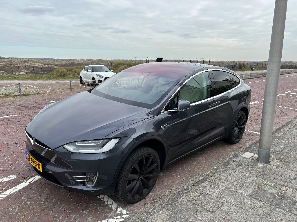Tesla Model X 2019 Grijs Raven nieuwe accu sep 2024, Auto's, Tesla, Particulier, Model X, 360° camera, 4x4, ABS, Achteruitrijcamera