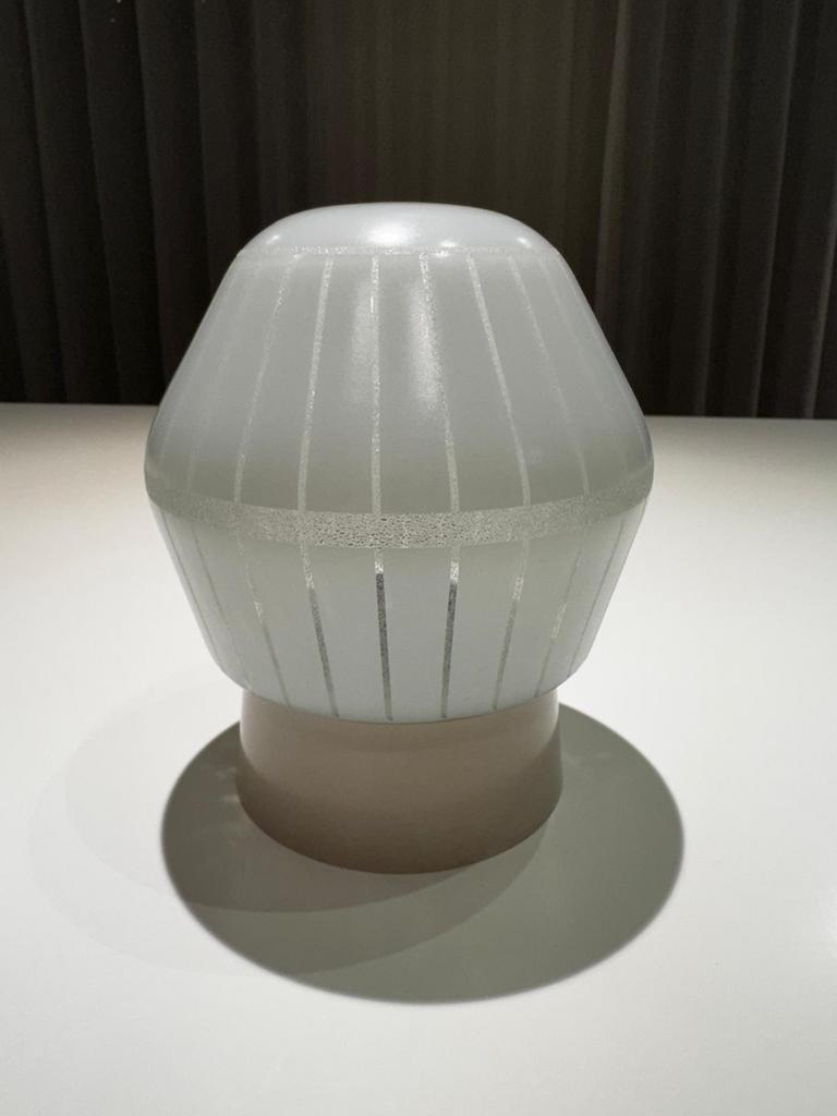 Vintage glazen bollamp / plafondlamp jaren 60, Huis en Inrichting, Lampen | Plafondlampen, Ophalen of Verzenden, Zo goed als nieuw