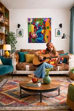 Unieke bank van echt koeienhuid - Pakhuis21, Bohemian, Rustiek, Uniek, Nieuw, 75 tot 100 cm, Ophalen of Verzenden