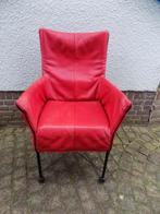 design Montis Charly rood Fauteuil stoel Gerard v.d. Berg, Ophalen, Gebruikt, Leer, Eén