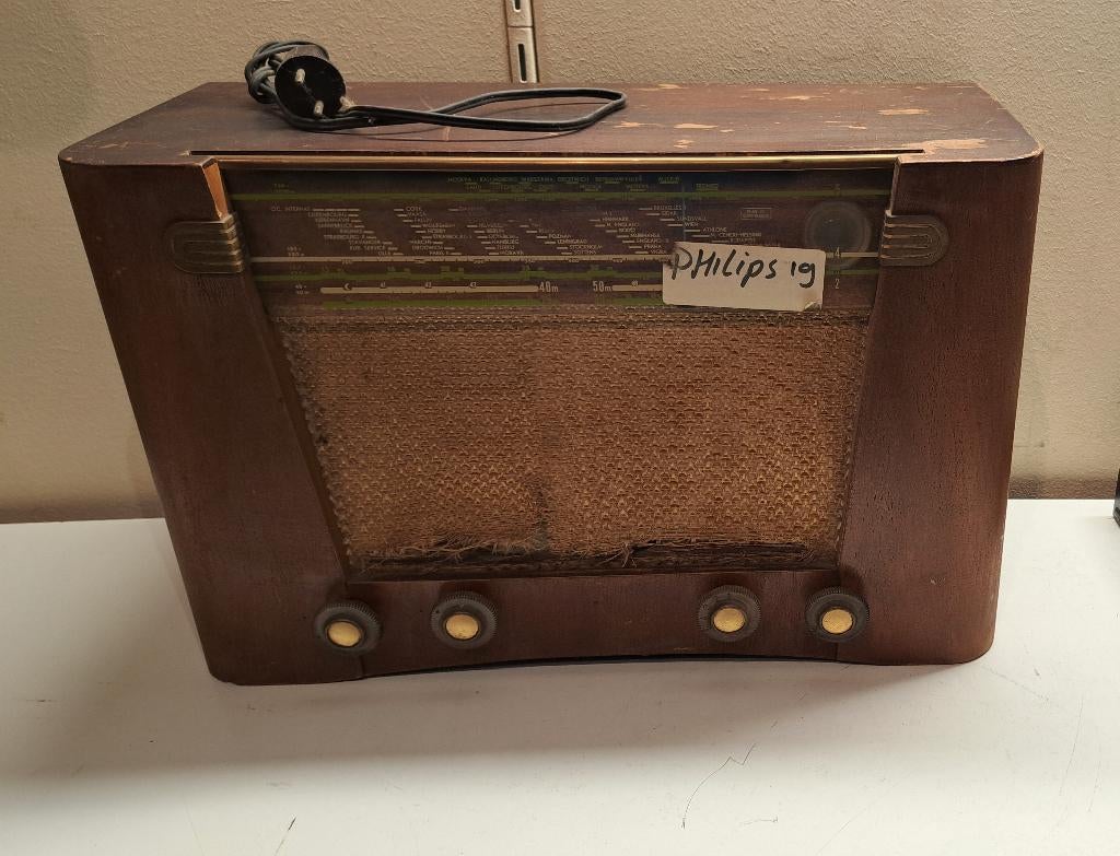 oude Philips buizenradio, Ophalen of Verzenden, Niet werkend, Radio