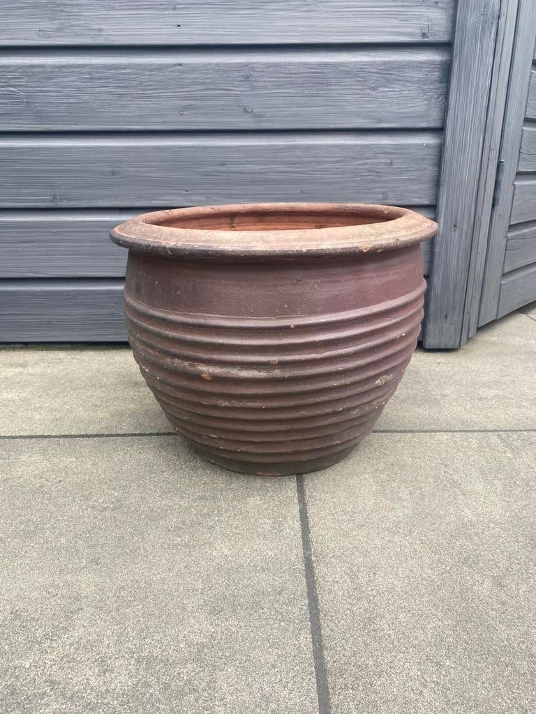 Bloempot buiten, Tuin en Terras, Bloempotten, Rond, Ophalen of Verzenden, Zo goed als nieuw, Minder dan 25 cm