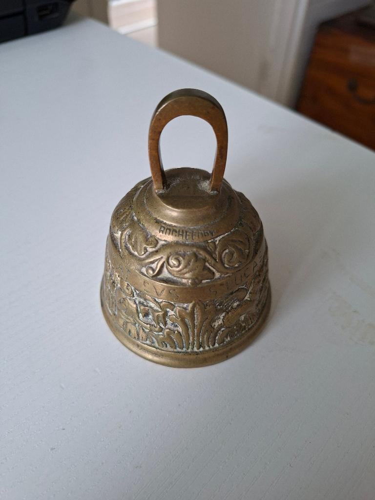 1 antiek massief bronzen of messing apostelbel, Antiek en Kunst, Antiek | Koper en Brons, Ophalen, Brons