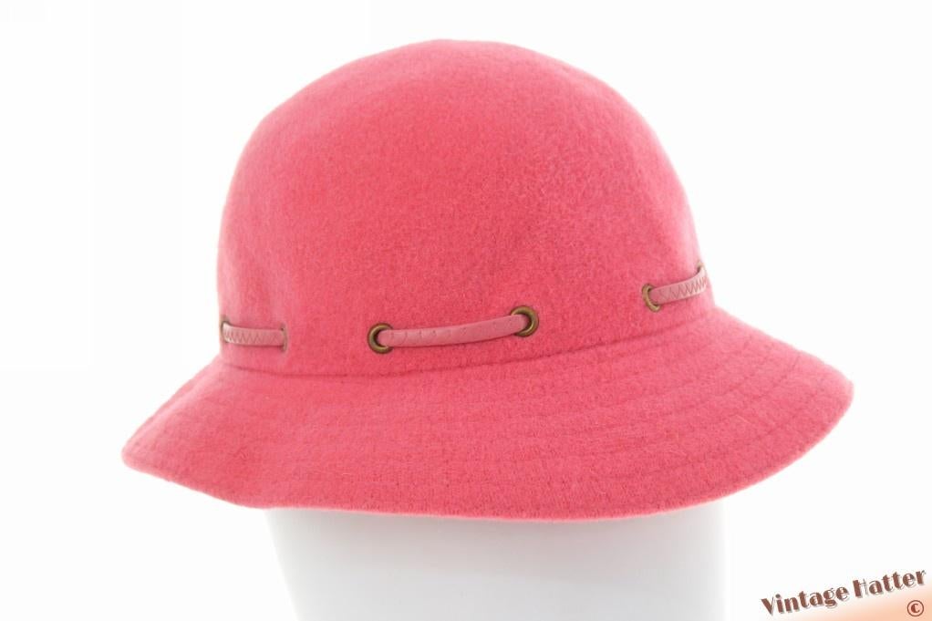Vintage Dames bucket hoed Kangol roze katoenmix 54 = XS, Kleding | Dames, Hoeden en Petten, 55 cm (S, 6⅞ inch) of minder, Hoed