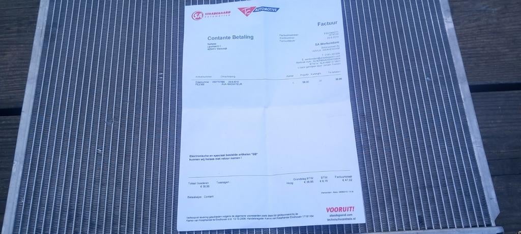 Peugeot 206 Radiateur 2.0 16V zgan, Ophalen of Verzenden, Gebruikt, Peugeot