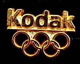 Kodak Olympische Spelen pin- goudkleur, Verzenden, Nieuw, Sport, Speldje of Pin