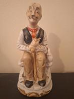 Antiek Beeldje Oude Man, Verzamelen, Beelden en Beeldjes, Ophalen of Verzenden, Gebruikt, Mens