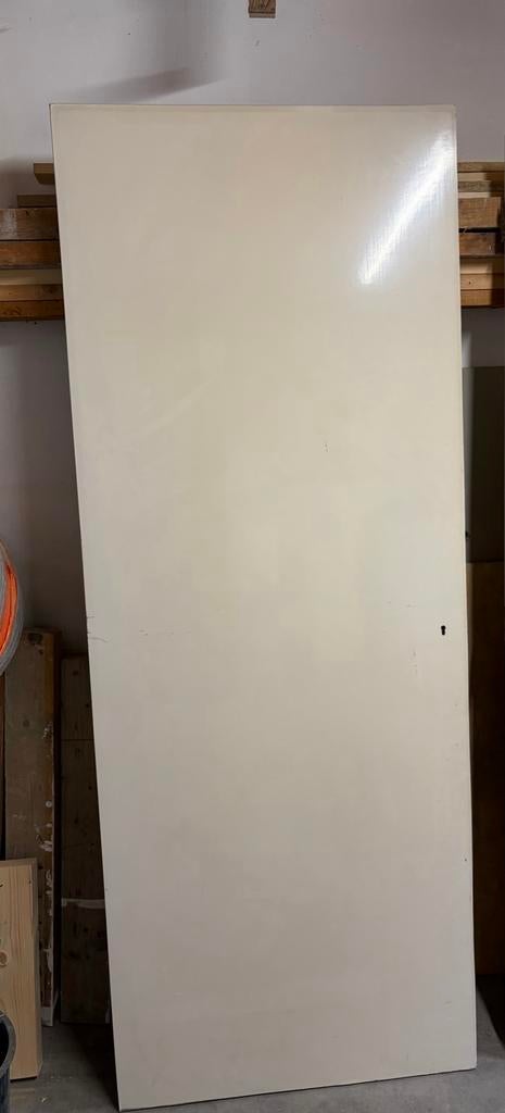 Witte binnendeur, gebruikt, met sleutelgat, Doe-het-zelf en Verbouw, Deuren en Horren, Ophalen, Gebruikt, 80 tot 100 cm, Binnendeur