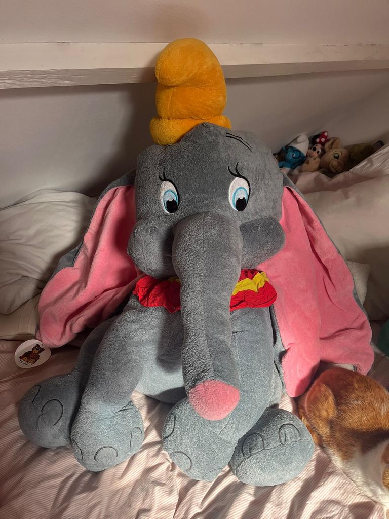 Grote Dumbo Knuffel - Disney Olifant, Ophalen, Overige merken, Disney, Grijs