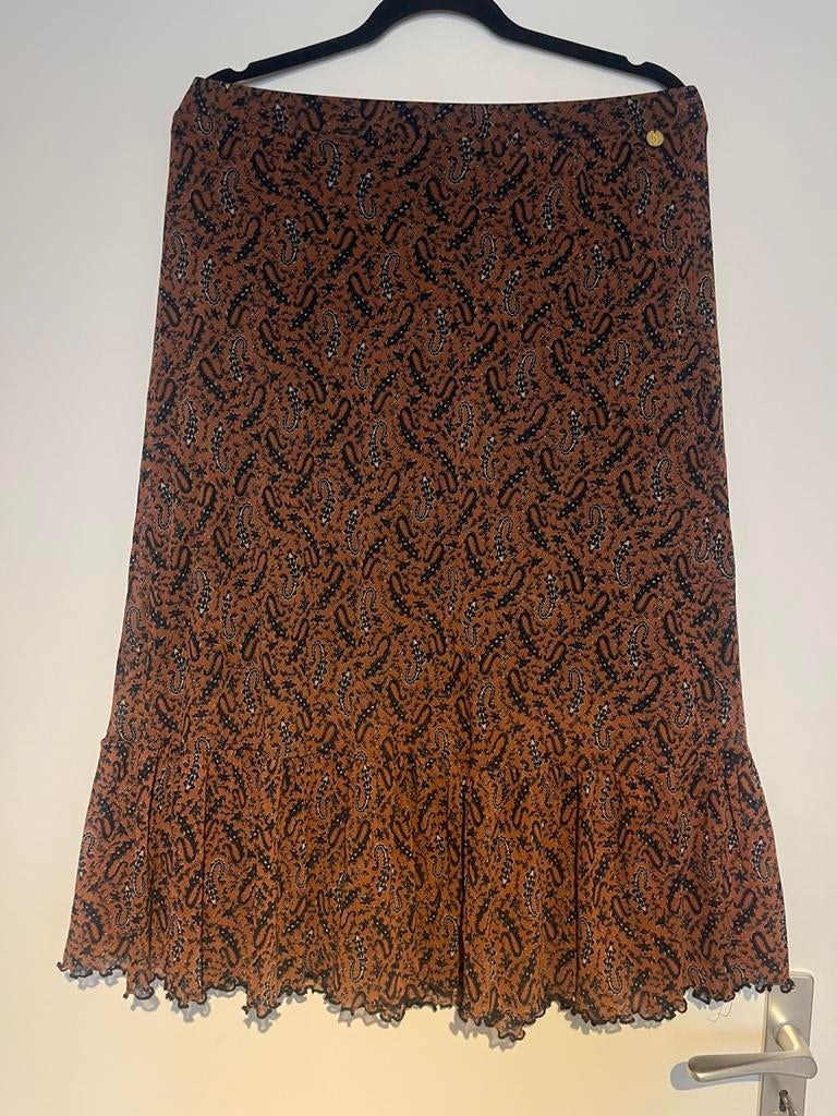 Freebird midi rok met rekbare taille maat XL, Kleding | Dames, Bruin, Maat 46/48 (XL) of groter, Ophalen of Verzenden, Zo goed als nieuw