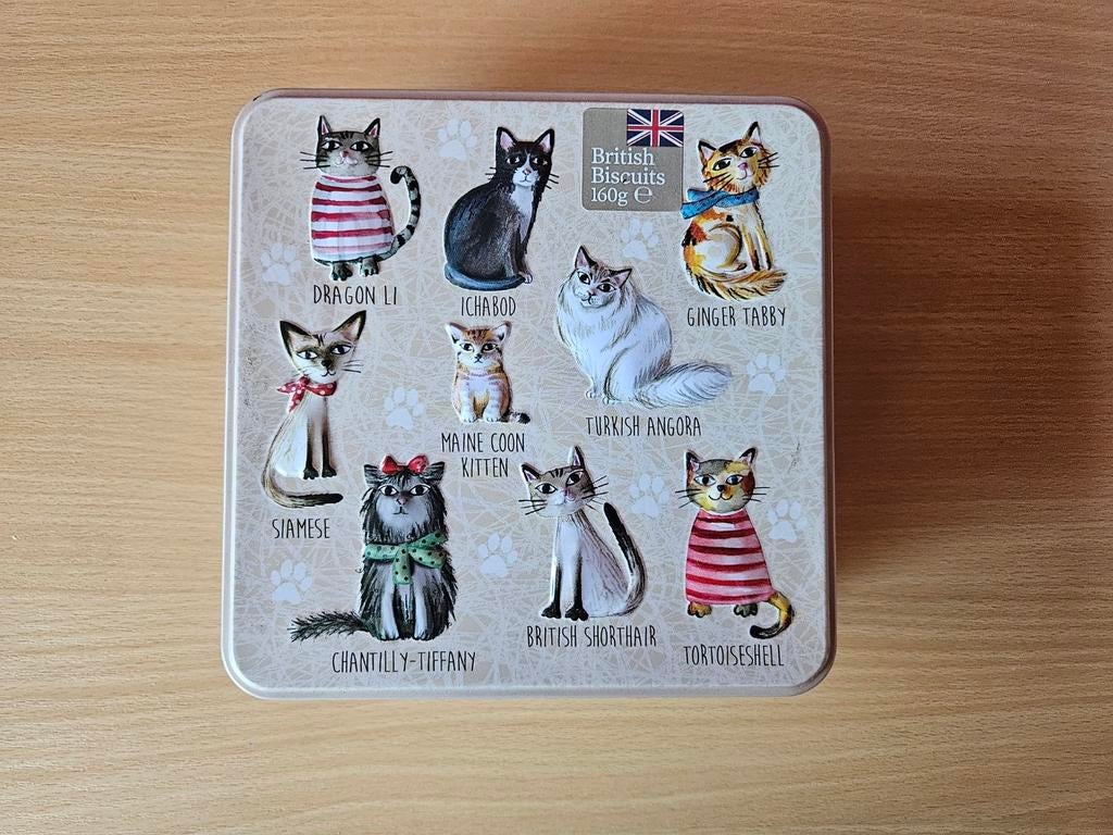 Blik met katten poezen, Ophalen of Verzenden, Gebruikt, Overige, Overige merken