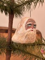 Kerstman hoofd watten belsnickle feathertree, Antiek en Kunst, Ophalen of Verzenden