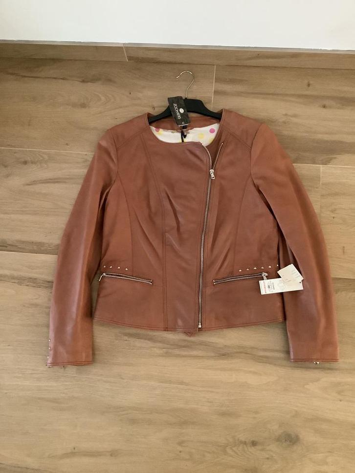 Nieuw Dames Lederen Jack - Maat 42/44 - Bruin, Kleding | Dames, Jassen | Zomer, Nieuw, Maat 42/44 (L), Bruin, Ophalen of Verzenden