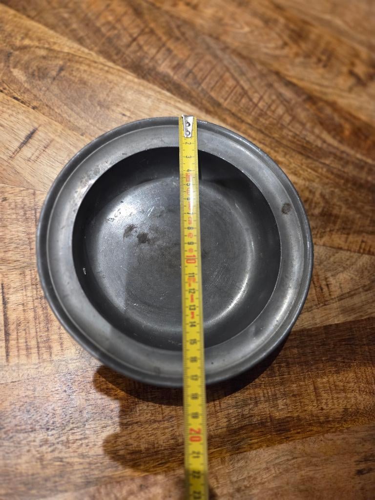 Diep bord tin, Ophalen of Verzenden